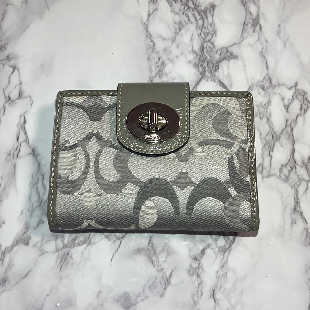Authentic Coach Light Gray Wallet